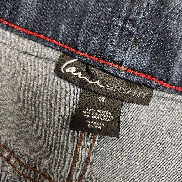 Lane Bryant Jeans Womens 22 Blue High Rise Pull On Denim Stretch Pants - Picture 6 of 7